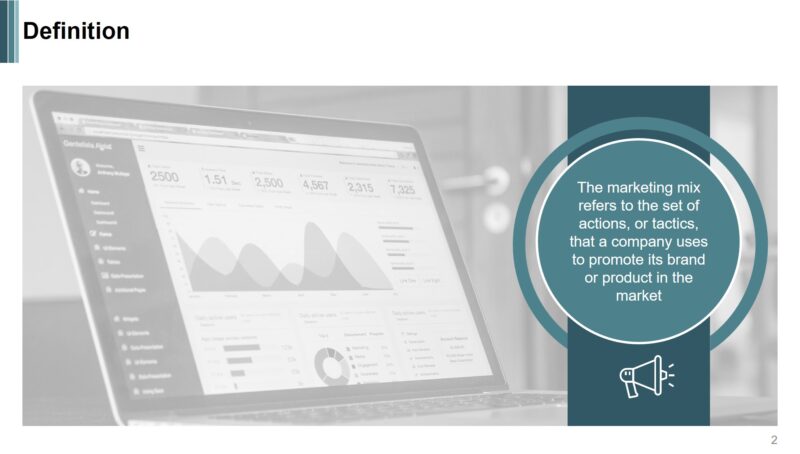 Marketing Mix free powerpoint template - Widescreen Size - Image 2