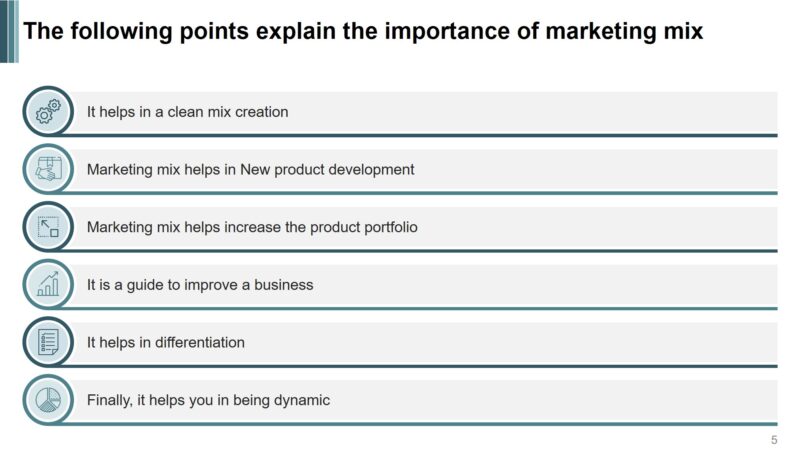 Marketing Mix free powerpoint template - Widescreen Size - Image 5
