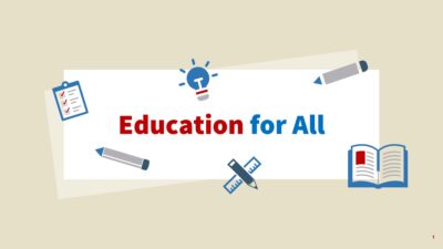 Education theme free powerpoint template