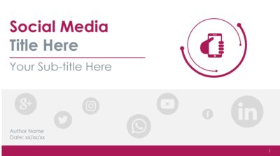 Social Media free powerpoint template- Widescreen Size