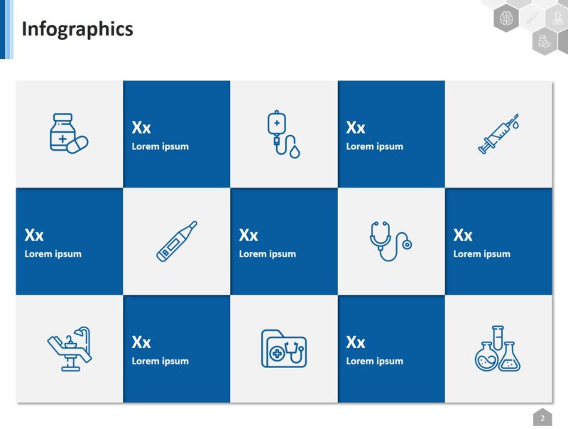 Medical theme free powerpoint template - Standard Size - Image 2