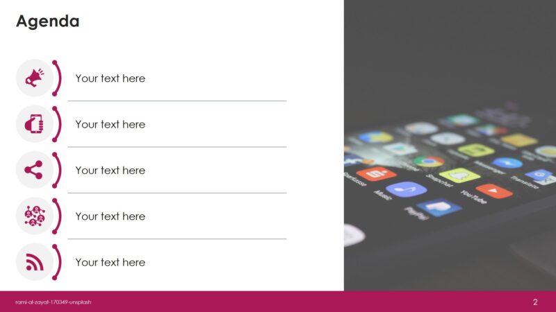 Social Media free powerpoint template- Widescreen Size - Image 2