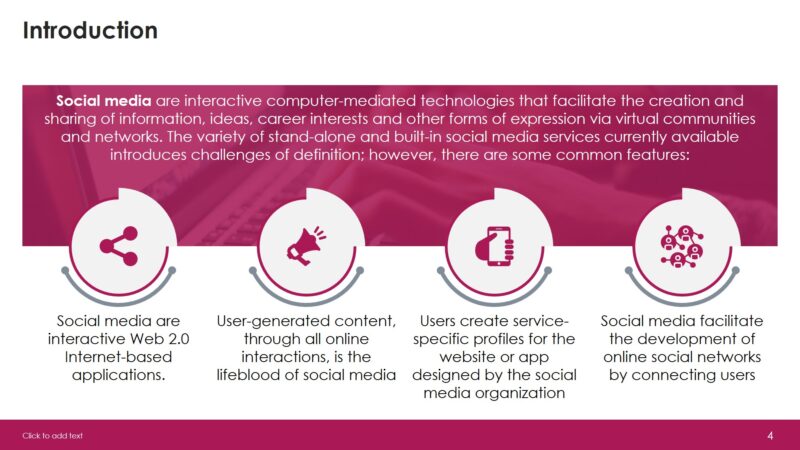 Social Media free powerpoint template- Widescreen Size - Image 4