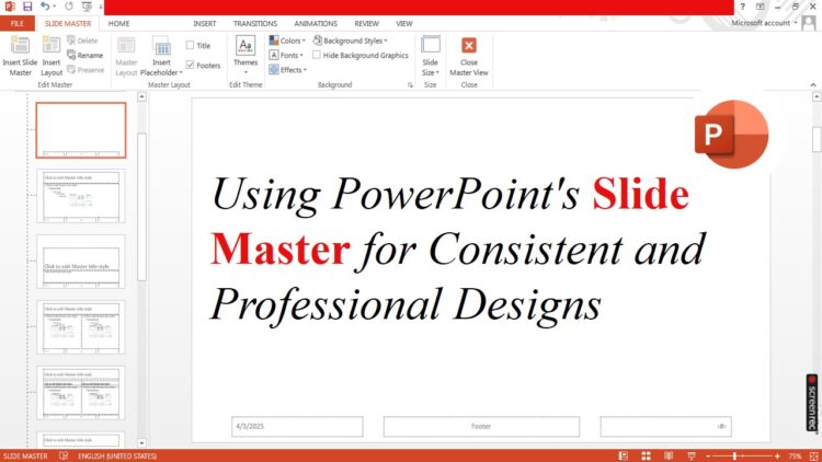Using PowerPoint's Slide Master for Consistent and Professional Designs