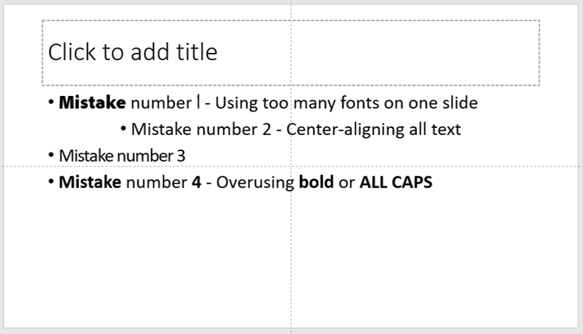 font mistakes